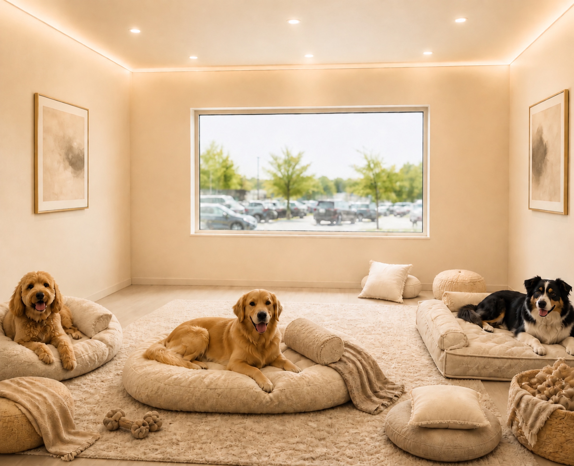 Good Cat, Good Dog Presidential Suite with a parking-lot window